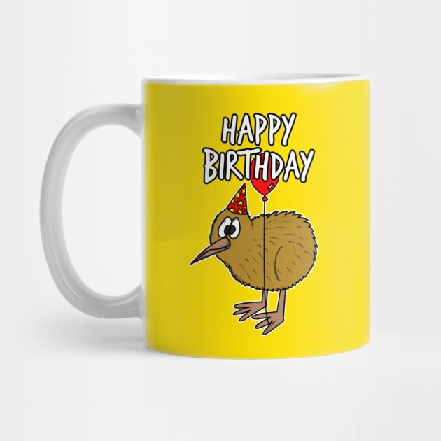 Happy Birthday Doodle Kiwi New Zealand Bird by doodlerob